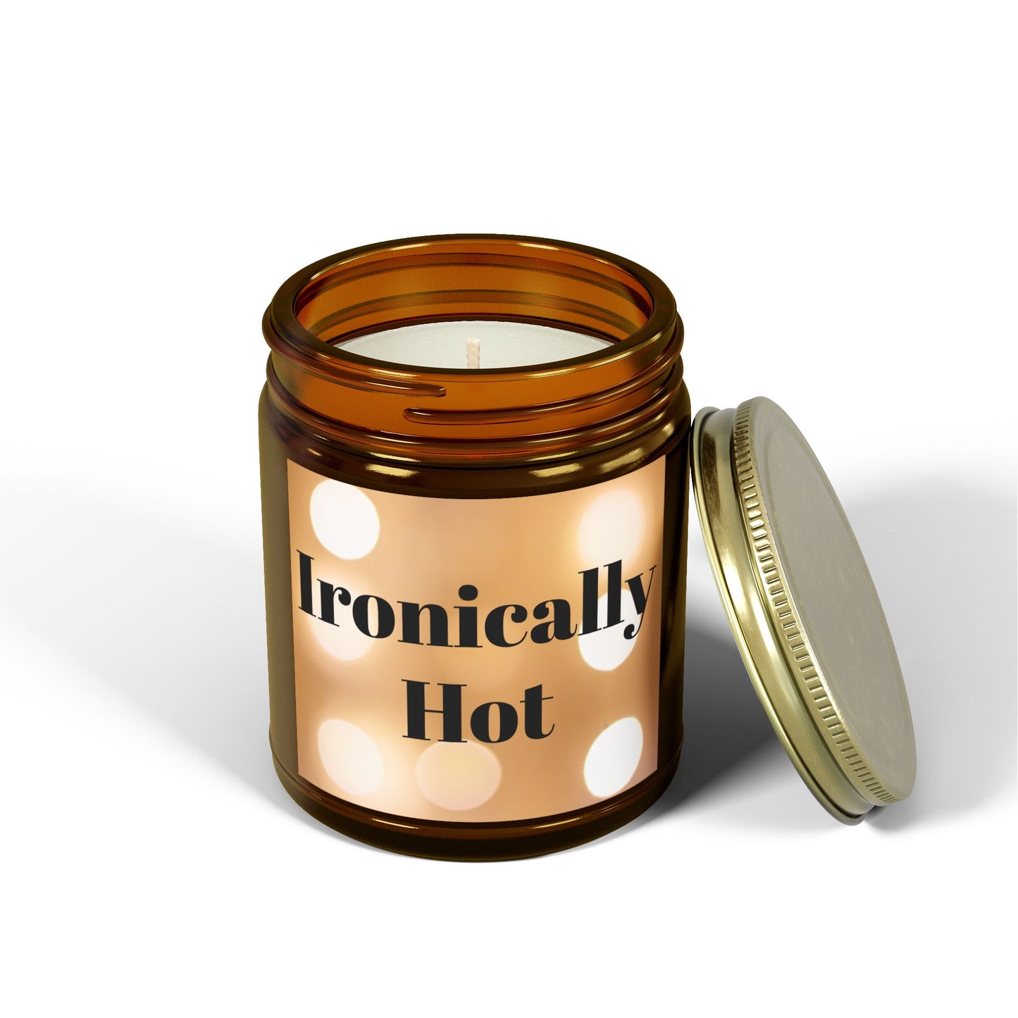 Romantic Scented Candle - "Ironically Hot" - Coconut Apricot Wax Candle Gift