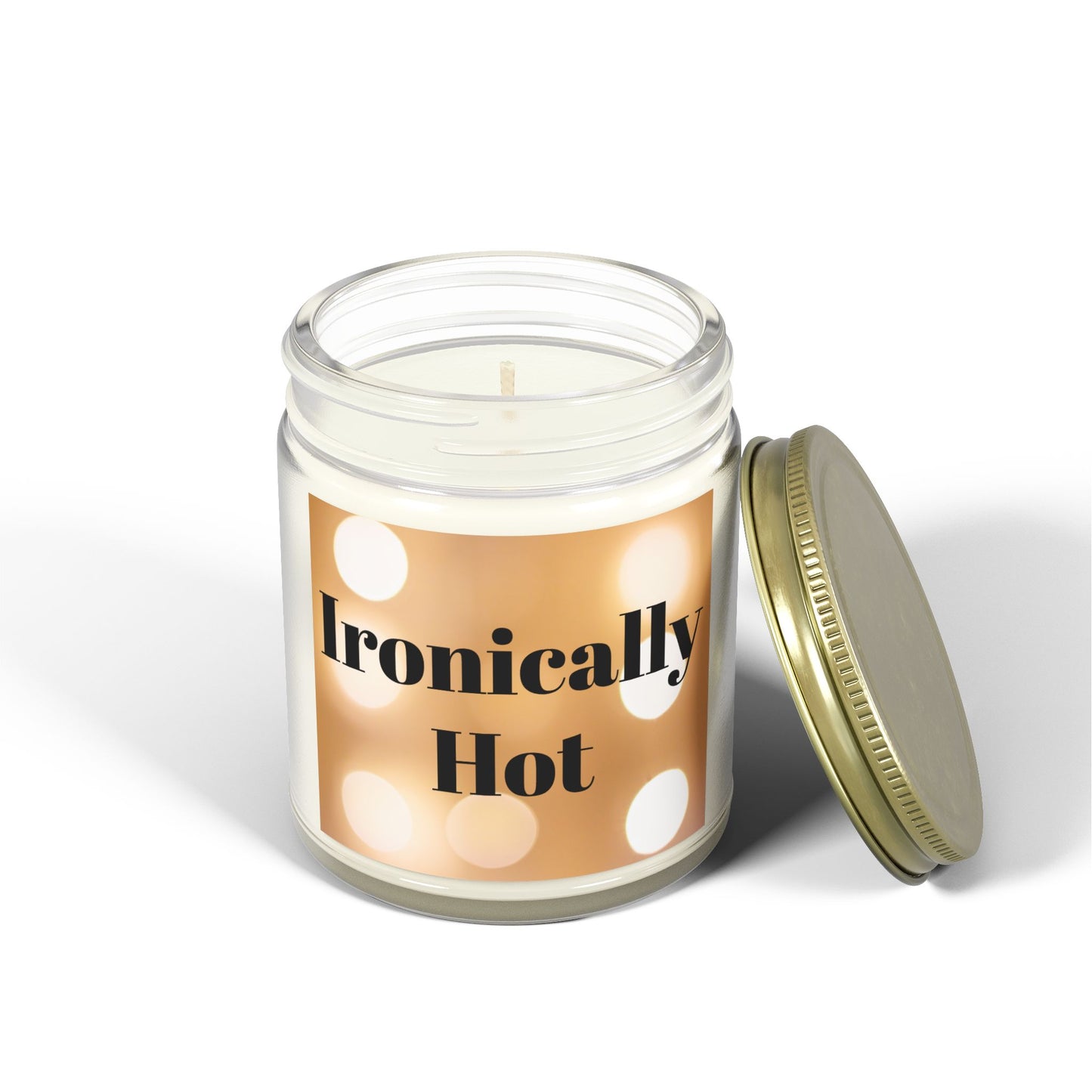 Romantic Scented Candle - "Ironically Hot" - Coconut Apricot Wax Candle Gift