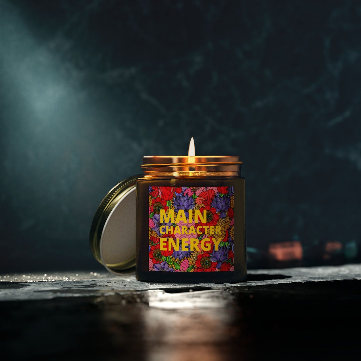 Romantic Scented Candle - "Main Character Energy" - Coconut Apricot Wax