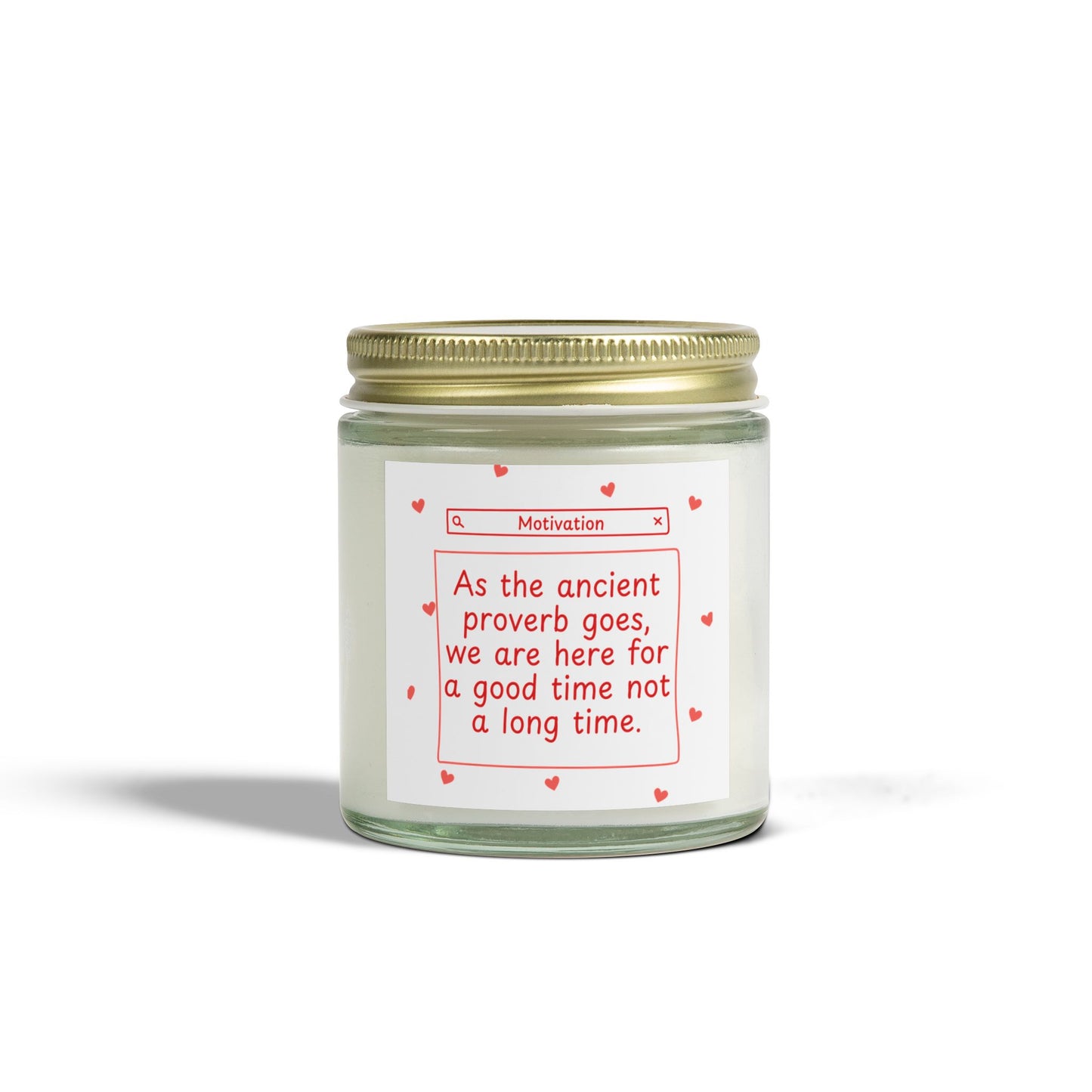 Romantic Scented Candle - "Ancient Proverb" - Coconut Apricot Wax