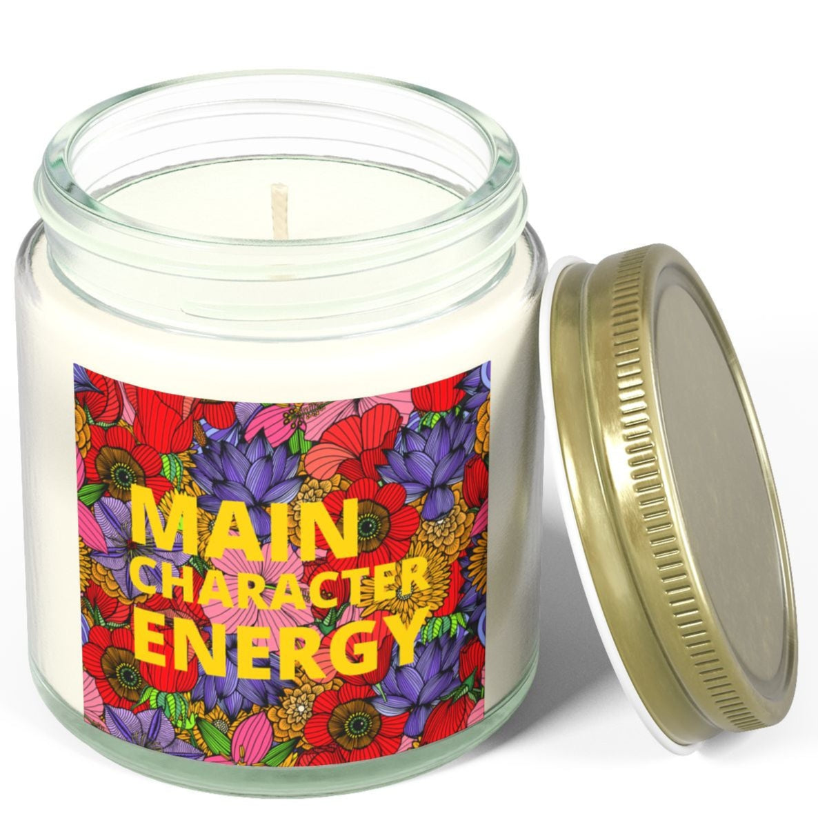 Romantic Scented Candle - "Main Character Energy" - Coconut Apricot Wax