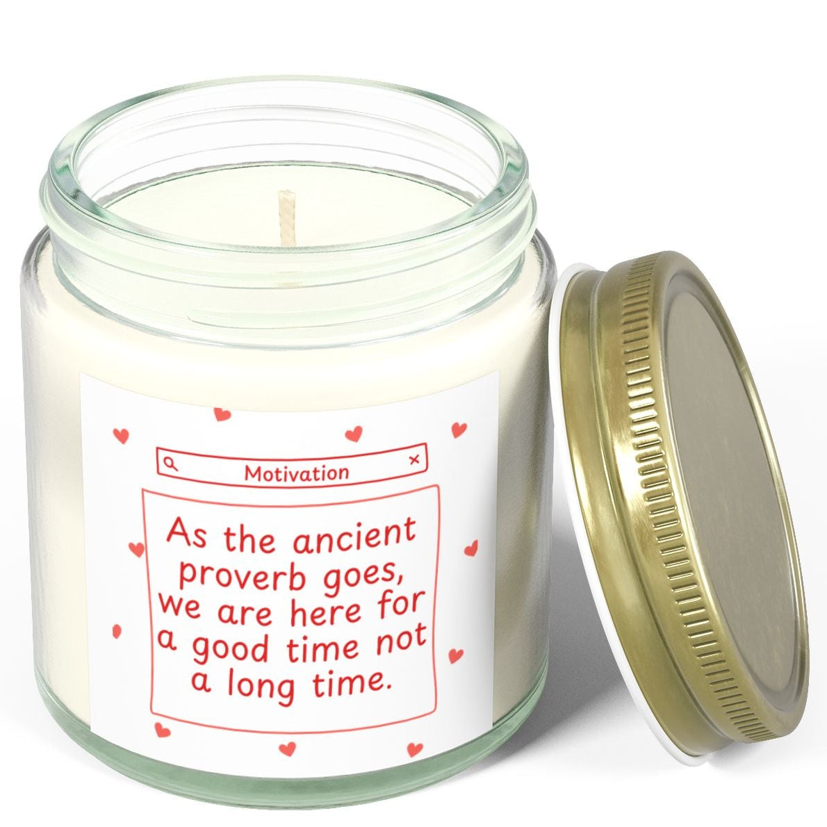 Romantic Scented Candle - "Ancient Proverb" - Coconut Apricot Wax