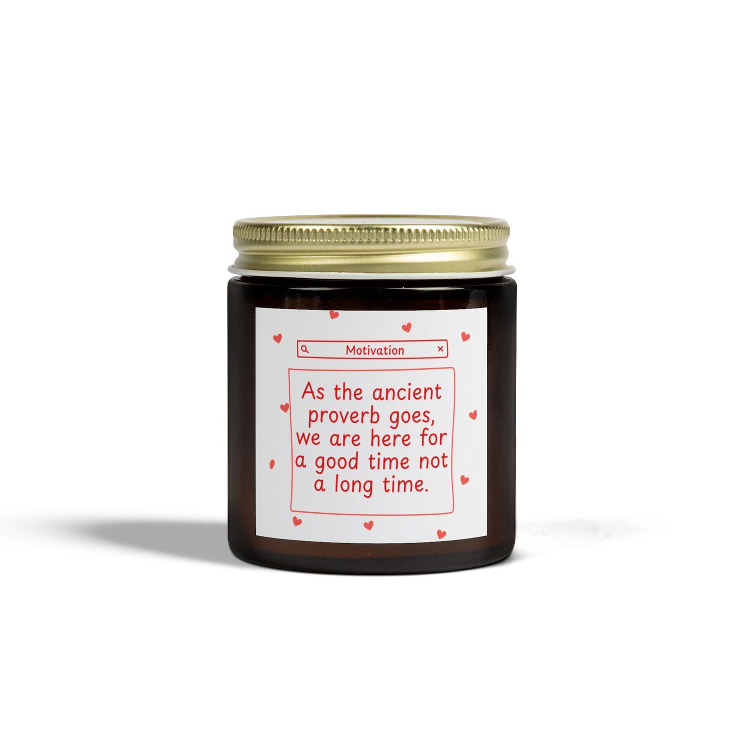 Romantic Scented Candle - "Ancient Proverb" - Coconut Apricot Wax