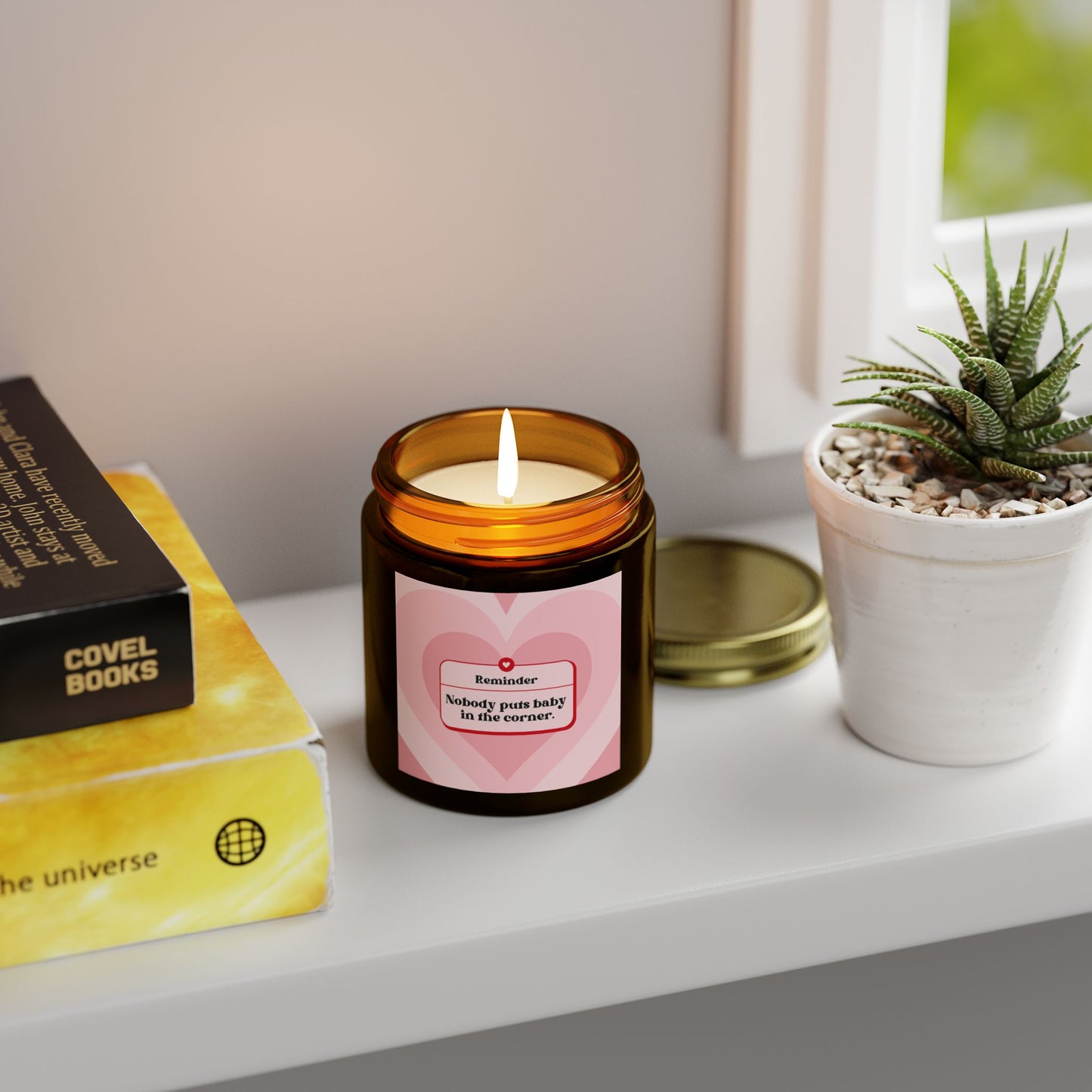 Romantic Scented Candle - "Nobody Puts Baby in the Corner" - Coconut Apricot Wax