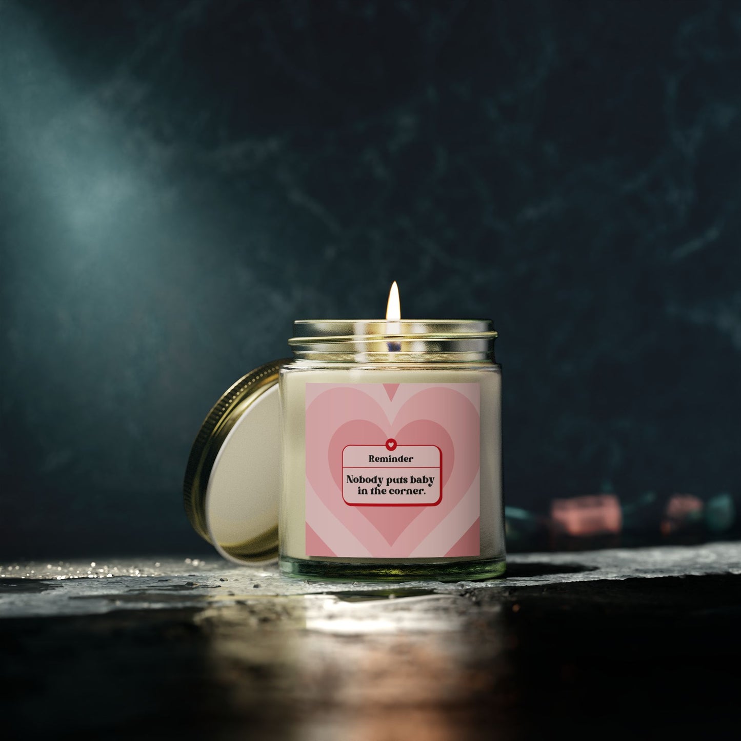 Romantic Scented Candle - "Nobody Puts Baby in the Corner" - Coconut Apricot Wax