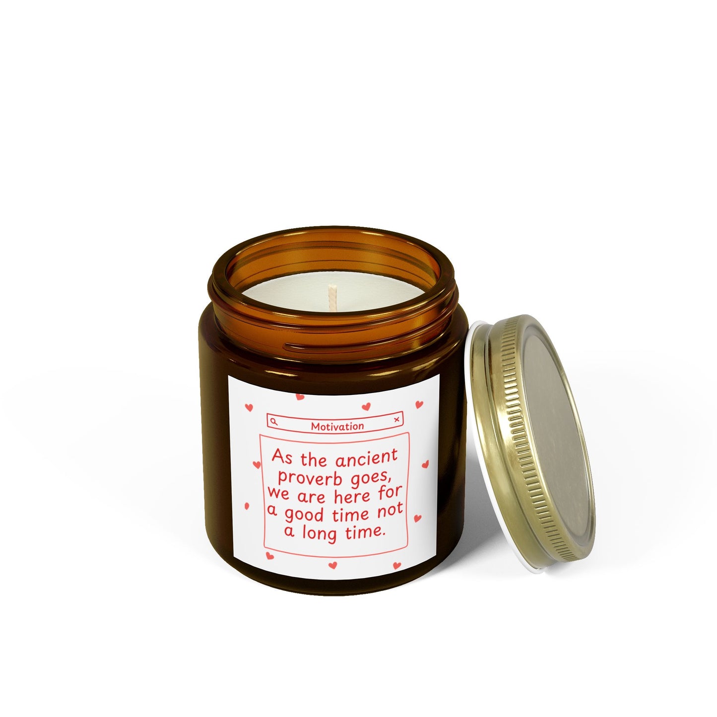 Romantic Scented Candle - "Ancient Proverb" - Coconut Apricot Wax