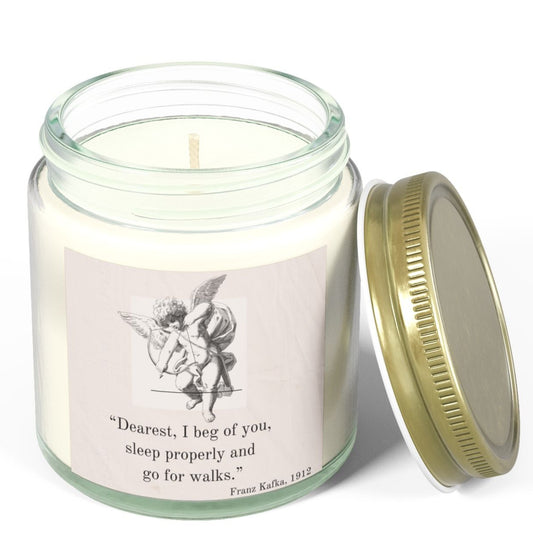 Romantic Quote Scented Candle - Cupid Baby Angel  - Coconut Apricot Wax